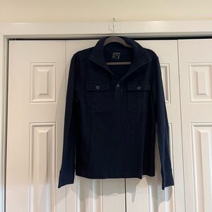 J. Crew Navy 1/4 Button Down Long Sleeve